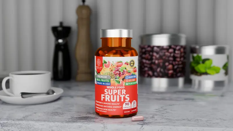 Whole Food Super Fruits Capsules - Lifestyle Scene